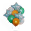 Shop in Sri Lanka for Green And Gold Stars Balloons For Party, Party Decoration Pack Of 9 Balloons
