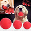 Shop in Sri Lanka for Red Solid Ball Dog Toy Rubber Bite Resistant For Fetch Play Pet Puppy Dogs Chew Playing Bite Resistant Teeth - Medium