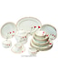 Shop in Sri Lanka for Red Flower Dinner And Tea Set - 52 Pieces