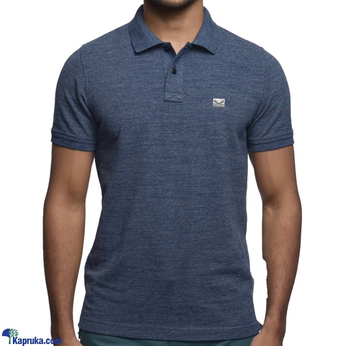 MOOSE | Men`s Slim Fit Heather Polo T-shirt Classic Royal Online price ...