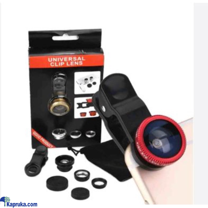 3 In 1 Universal Fish Eye Lens + Wide- Angle Lens + Macro Clip Camera Lens Kit For Smartphones Online at Kapruka | Product# EF_PC_ELEC0V31POD00057