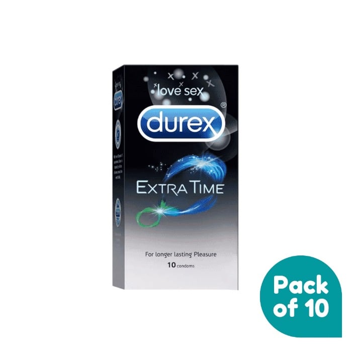 Imported Durex Extra Time Condoms - Performance Enhancing Condoms - Pack Of 10 Online at Kapruka | Product# EF_PC_PHAR0V31POD00003
