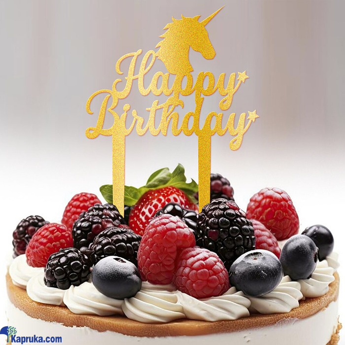 Tharangas Crafts Unicorn Cake Topper Gold Online Price in Sri Lanka