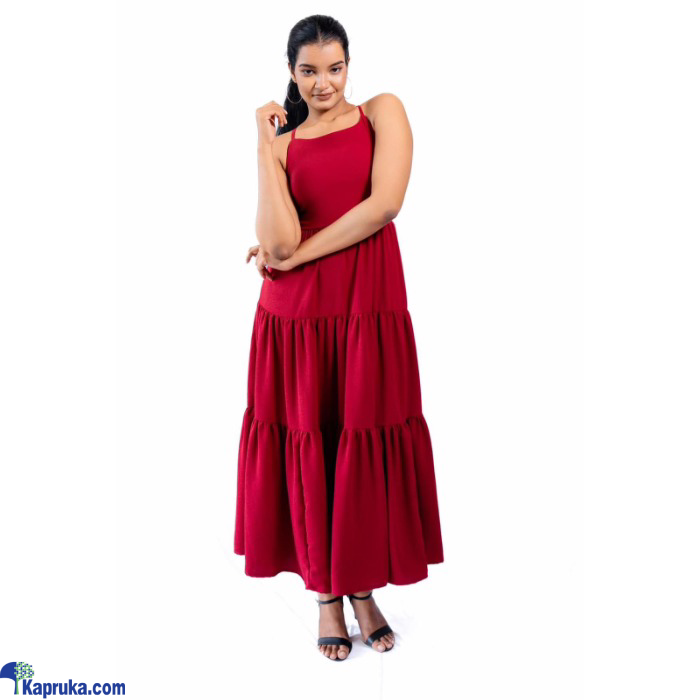 Noah Back Cross Tie Tiered Maxi Dress Online at Kapruka | Product# EF_PC_CLOT0V150POD00058