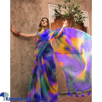 Purple Organza Digital Printed Saree Online at Kapruka | Product# EF_PC_CLOT0V154POD00040