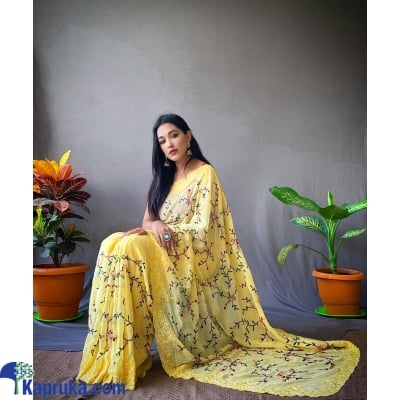 Flowers Work Of Embroidery On The Saree Online at Kapruka | Product# EF_PC_CLOT0V154POD00055