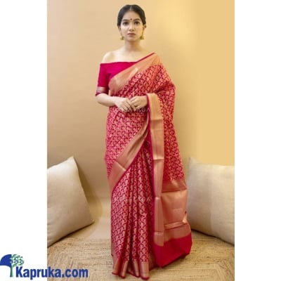 Red Color Saree With Gotapatti Border Online at Kapruka | Product# EF_PC_CLOT0V154POD00083