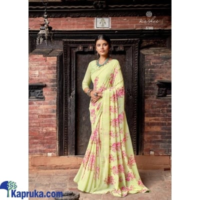 Light Green Color Georgette With Swarovski Lace Saree Online at Kapruka | Product# EF_PC_CLOT0V154POD00091