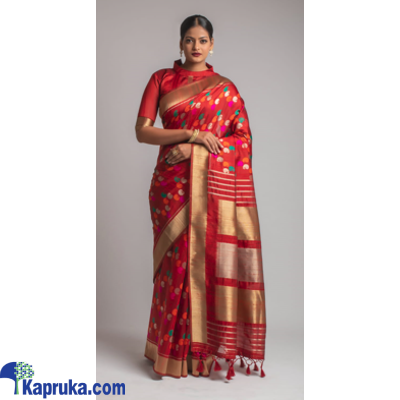 Kadampalli Tussar Silk Weaving Saree With Zari Woven Border Online at Kapruka | Product# EF_PC_CLOT0V154POD00099