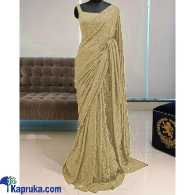 Beautiful Tone To Tone Sequence Work Cream Color Georgette Saree Online at Kapruka | Product# EF_PC_CLOT0V154POD00117
