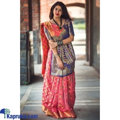 Banarasi Silk Weaving Patola Saree With Contrast Pallu Online at Kapruka | Product# EF_PC_CLOT0V154POD00135