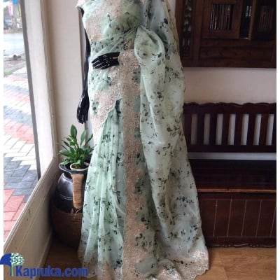 Beautiful Lucknowi Embroidery All Over Organza Saree Online at Kapruka | Product# EF_PC_CLOT0V154POD00145