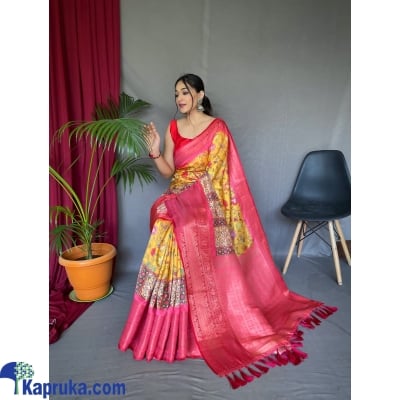 3D Patola Prints All Over The Saree With Rich Pallu And Tassels Online at Kapruka | Product# EF_PC_CLOT0V154POD00162