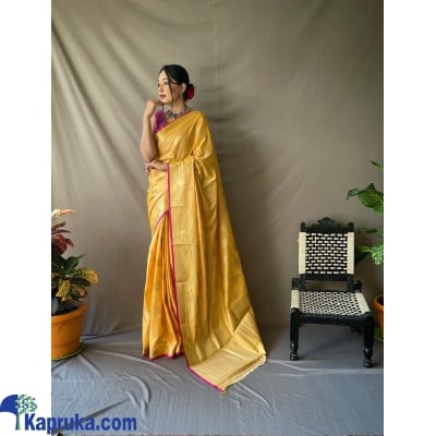 Two Tone Soft Sarees With Golden Zari Weaving Border Online at Kapruka | Product# EF_PC_CLOT0V154POD00165