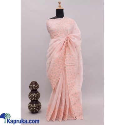 Soft Khadi Organza With Good Quality With Embroidery Work All Over Viscos Thread & Zari Work Border Online at Kapruka | Product# EF_PC_CLOT0V154POD00174