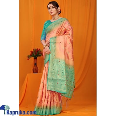 Balatan Silk Pure Gold Jari With Meena Work Jacquard Weaving All Over Saree Online at Kapruka | Product# EF_PC_CLOT0V154POD00179