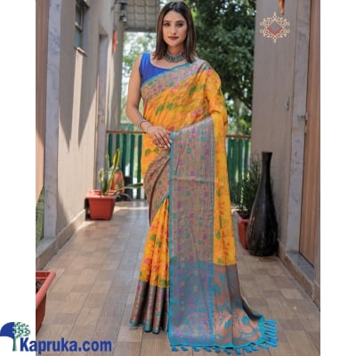 Banarasi Handloom Silk With Rich Pallu, Full Body Woven Embossed Saree Design In Copper Online at Kapruka | Product# EF_PC_CLOT0V154POD00203