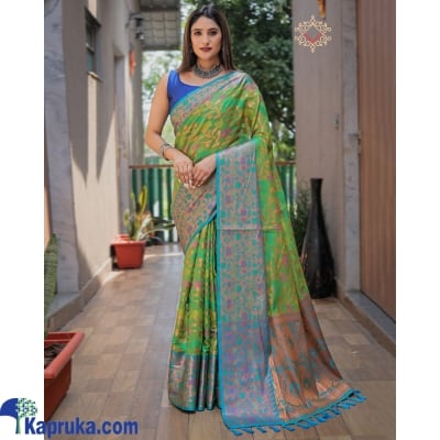 Banarasi Handloom Silk With Rich Pallu, Full Body Woven Embossed Saree Design In Copper Online at Kapruka | Product# EF_PC_CLOT0V154POD00204
