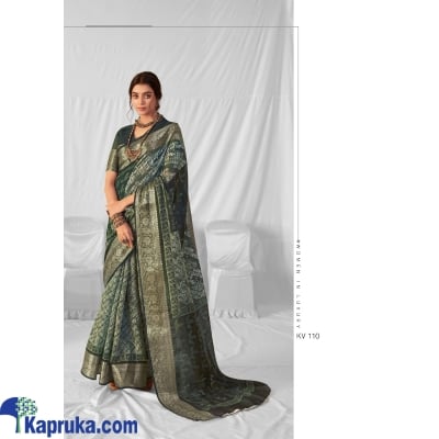 Soft Chanderi Cotton Saree With Weaving Jacquard Panel Border Online at Kapruka | Product# EF_PC_CLOT0V154POD00211