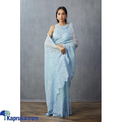 Hand Picked Organza Saree Embellished With Dori, Hand Embroidery And Cut- Work Online at Kapruka | Product# EF_PC_CLOT0V154POD00219