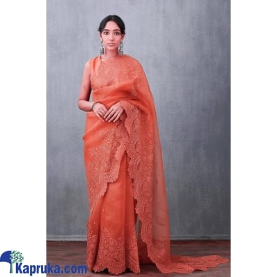 Hand Picked Organza Saree Embellished With Dori, Hand Embroidery And Cut- Work Online at Kapruka | Product# EF_PC_CLOT0V154POD00221