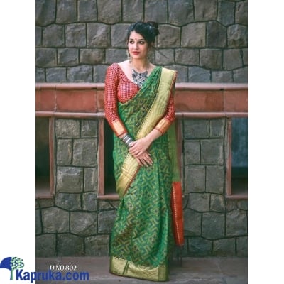 Banarasi Silk Weaving Patola Saree With Contrast Pallu Online at Kapruka | Product# EF_PC_CLOT0V154POD00236