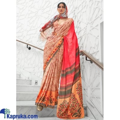 Kalamkari Pure Silk Crepe Digital Printed Sarees Online at Kapruka | Product# EF_PC_CLOT0V154POD00245