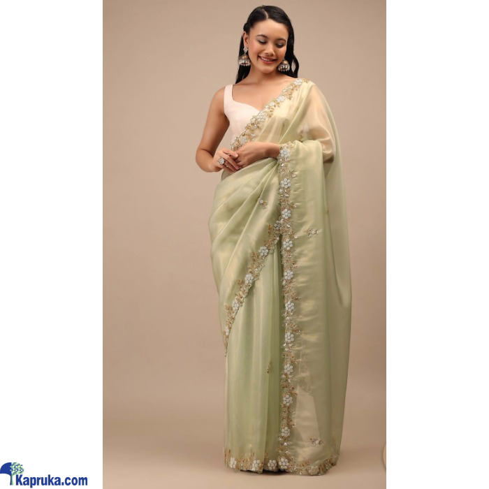 Pure Viscose Organza Saree With Beautiful Handcrafted Work All Over Online at Kapruka | Product# EF_PC_CLOT0V154POD00278