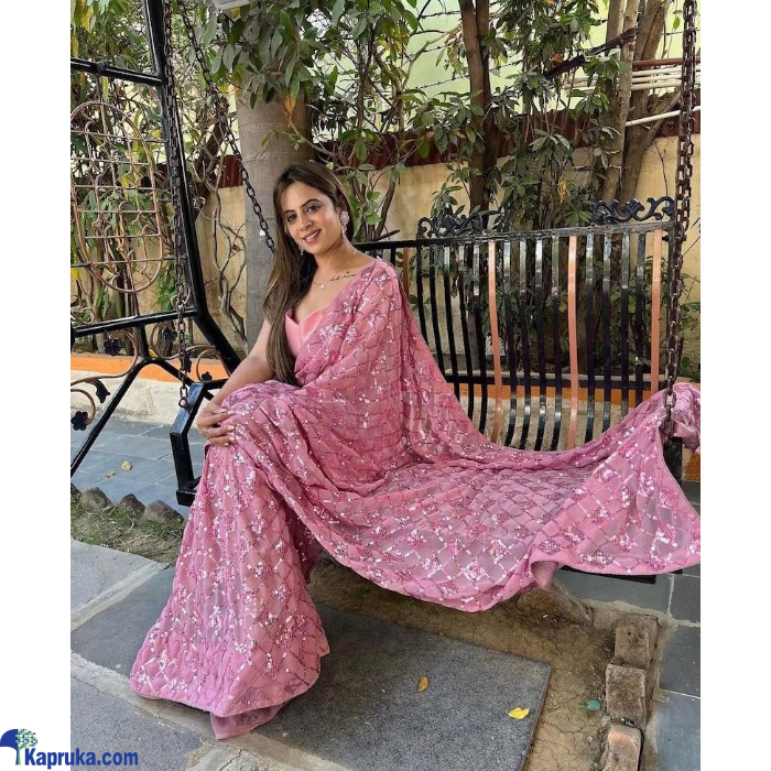 Sequence Work Saree With Back Patch Support Lace Border With Piping Online at Kapruka | Product# EF_PC_CLOT0V154POD00290
