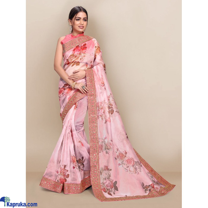 Beautiful Organza Saree With Sequence Worked Border Online at Kapruka | Product# EF_PC_CLOT0V154POD00332