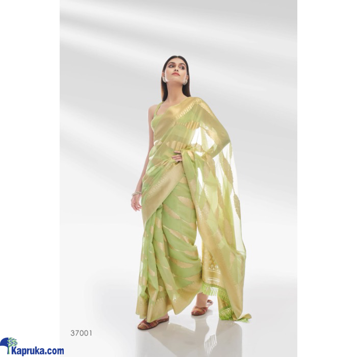 Pure Organza Saree With An Amazing Shiny Banarasi Zari In Pastel Colors Online at Kapruka | Product# EF_PC_CLOT0V154POD00366
