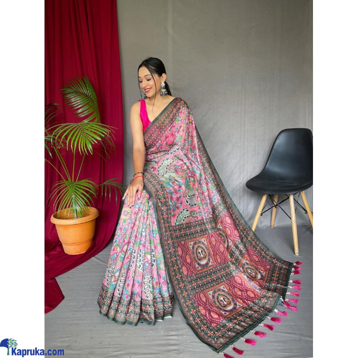 Pure Malai Cotton Saree With Kalamkari Patterns Online at Kapruka | Product# EF_PC_CLOT0V154POD00471