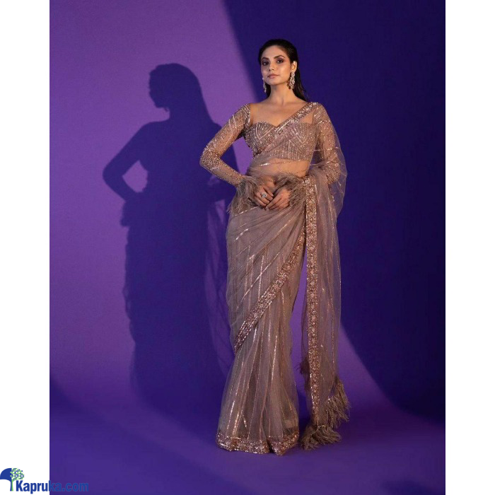 Beautiful Fancy Sequance Embroidery Work And Diamond Work Saree Online at Kapruka | Product# EF_PC_CLOT0V154POD00532