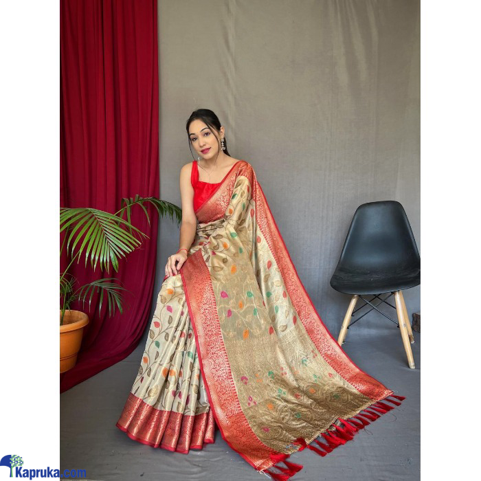 Pure Tissue Silk Saree With Zari Weaving And Meena Work Online at Kapruka | Product# EF_PC_CLOT0V154POD00547