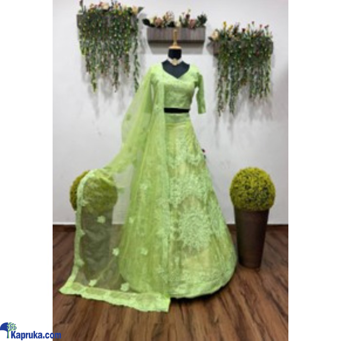 Light Green Embroidered Lehenga Online at Kapruka | Product# EF_PC_CLOT0V154POD00603