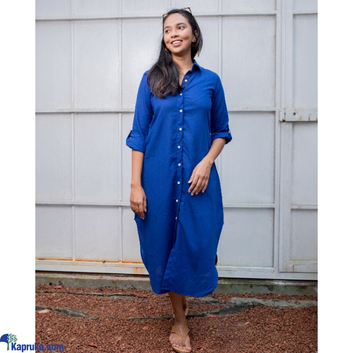 Aria Button Down Dress- Navy Blue Online at Kapruka | Product# EF_PC_CLOT0V160POD00066