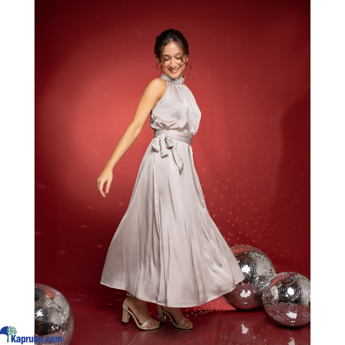 Sienna Halter Neck Dress - Beige Online at Kapruka | Product# EF_PC_CLOT0V160POD00099
