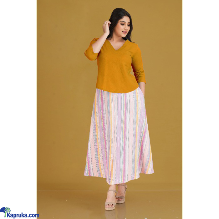Linen Multi- Coloured Long Skirt Online at Kapruka | Product# EF_PC_CLOT0V46POD00128