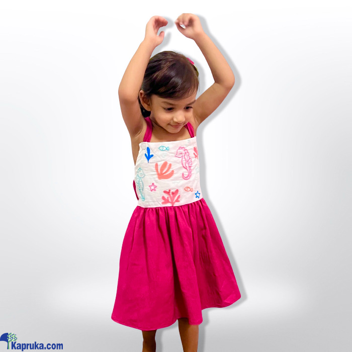 Pink Embroidery Dress Online at Kapruka | Product# EF_PC_CLOT0V362P00052