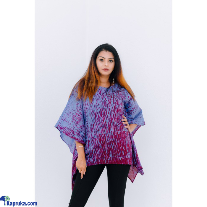 Kaftan Style Blue & Red Tie Dye Top P002 Online at Kapruka | Product# EF_PC_CLOT0V363P00024