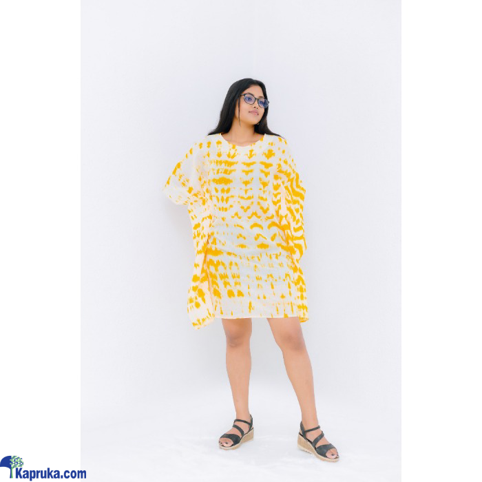 Yellow, Mid Length, Tie Dye Kaftan P001 Online at Kapruka | Product# EF_PC_CLOT0V363P00025