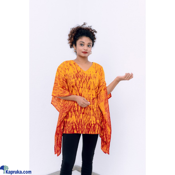 Orange & Red, Tie Dye Kaftan Top P008 Online at Kapruka | Product# EF_PC_CLOT0V363P00036