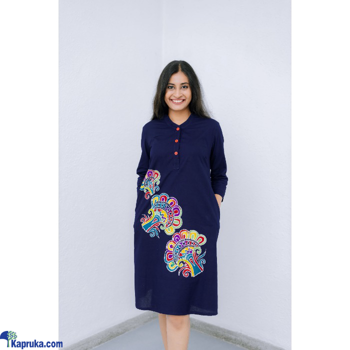 Indigo Colour A Line Batik Dress DR014 Online at Kapruka | Product# EF_PC_CLOT0V363P00045