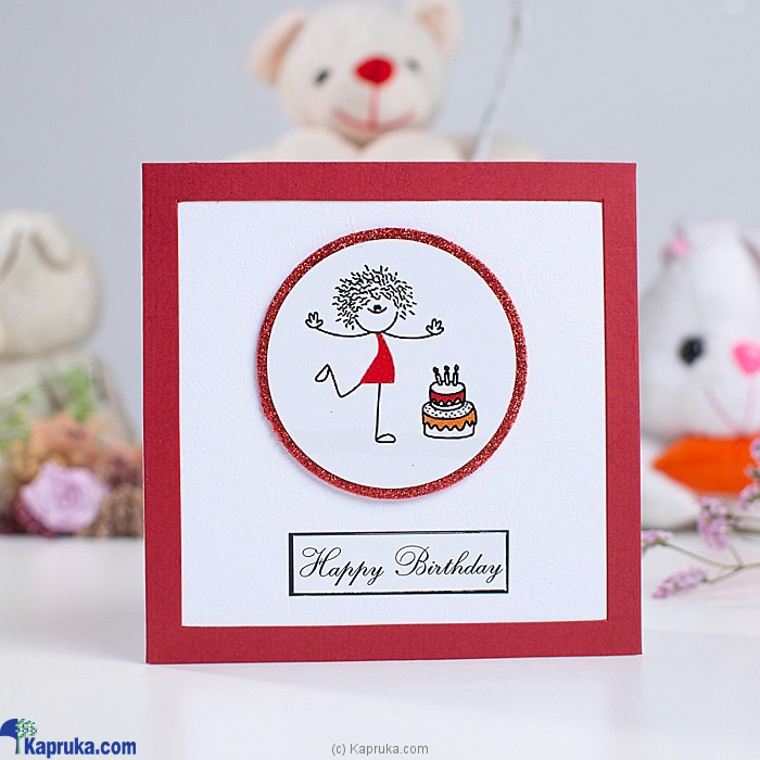 Happy Birthday (red) Handmade Greeting Card Online at Kapruka | Product# EF_PC_GREE0V699P00001
