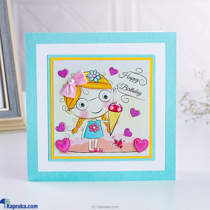 Happy Birthday Girly Handmade Greeting Card Online at Kapruka | Product# EF_PC_GREE0V699P00008
