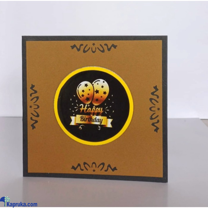 Happy Birthday (black & Gold) - Handmade Greeting Card Online at Kapruka | Product# EF_PC_GREE0V699P00045