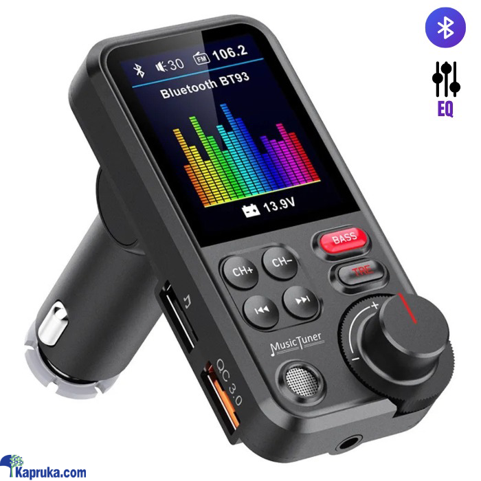 Car FM Transmitter Bluetooth MP3 Wireless Radio Adapter Modulator Treble Bass Equalizer HP Call Kit Online at Kapruka | Product# EF_PC_ELEC0V669P00004