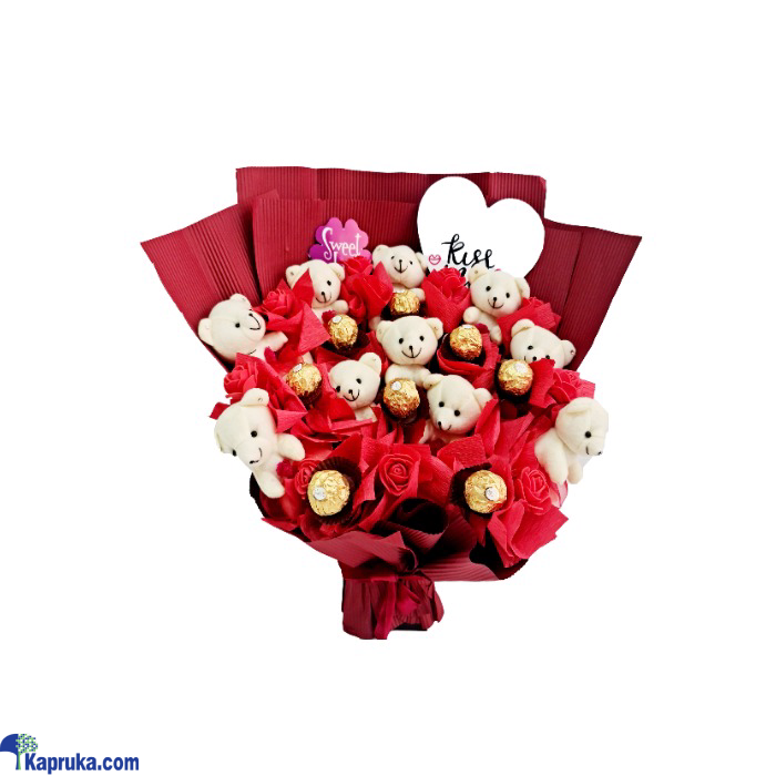 Cute Teddy Ferrero Chocolate Bouquet Online at Kapruka | Product# EF_PC_CHOC0V571POD00065