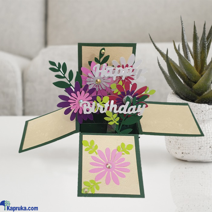 Flower Box 3D Handmade Birthday Greeting Card Online at Kapruka | Product# EF_PC_GREE0V827P00001