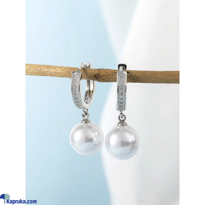 Cubic Zirconia Pearl Drop Earrings Online at Kapruka | Product# EF_PC_JEWE0V829P00114